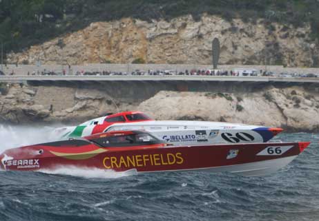 Die »GFN Gibellato« kollidierte mit der »Cranefields Wine”. Foto: <b>SEAREX Offshore Racing Team</b>