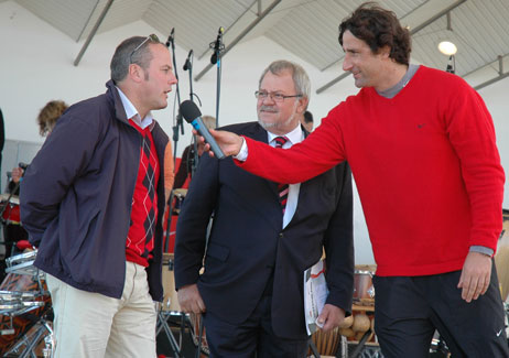 Christian Schenk (rechts) interviewte Kurdirektor Uwe Kirchhoff (links) und Lübecks stellvertretenden Stadtpräsidenten Lienhard Böhning. Foto: <b>TA</b>
