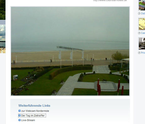 Eine rundum gelungene Sache sind die beiden Webcams des Columbia, die in sehr schnellem Takt hochwertige Bilder senden. Der größte Spaß ist dabei die Zeitraffer-Funktion, die den Tag im Überblick zeigt. Screenshot: <b>TA</b>