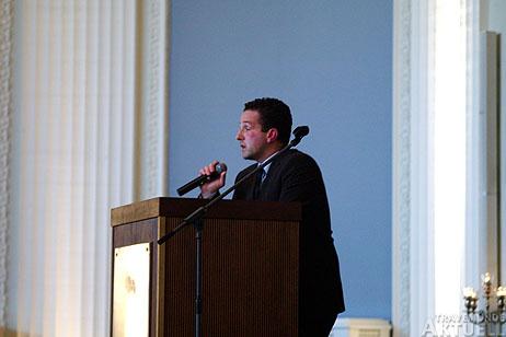 Jochen Mauritz, CDU-Ortsverbandsvorsitzender von Travemünde, begrüßte die Gäste. Foto: <b>KARL ERHARD VÖGELE</b>