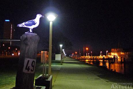 Ab hier beginnt das Schutzgebiet für die nachtaktive Nachteisenohrmöwe (Laridae ferrum noctilus), das bis kurz vor den neuen Grünstrand des ehemaligen Aquatopgeländes reicht. <b>Foto: KARL ERHARD VÖGELE</b>