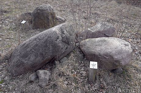 Weitere Findlinge sind mit Schildern versehen, so dass sich ein kleiner Lehrpfad ergibt. Fotos: <b>KARL ERHARD VÖGELE</b>