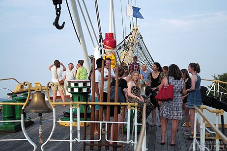 420er WM: Empfang für die jungen Segler auf der Passat