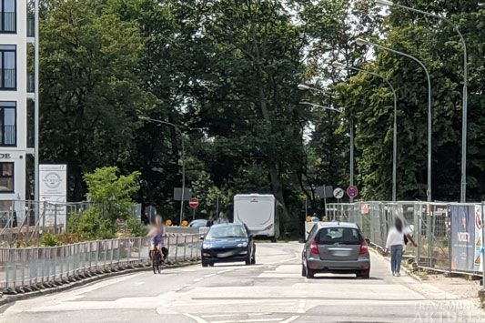 Umleitung für Fußgänger