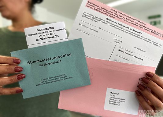 Briefwahlunterlagen können persönlich in den Bürgerservicebüros Innenstadt, St. Gertrud, Kücknitz oder St. Lorenz, schriftlich per E-Mail an briefwahl@luebeck.de oder online unter unter www.luebeck.de/briefwahl beantragt werden. Foto: HL
