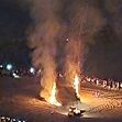 Travemünde: Das große Osterfeuer brennt