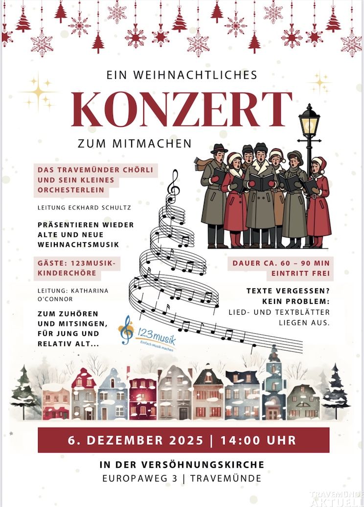 Weihnachtliches Mitsing-Konzert in der Versöhnungskirche