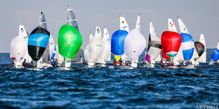 Nach 2018 sind die Vaurien wieder mit ihrer Weltmeisterschaft vor Travemünde vertreten. Foto: Christian Beeck/TW
