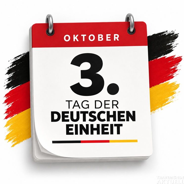 Am 3. Oktober wird der Tag der Deutschen Einheit gefeiert. Seit 1990 erinnert der bundesweite Feiertag an die Wiedervereinigung Deutschlands. Grafik: KI-generiert